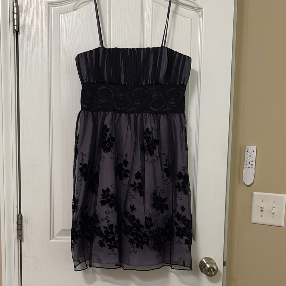 City Triangles Black Pleated Ruched Sundress